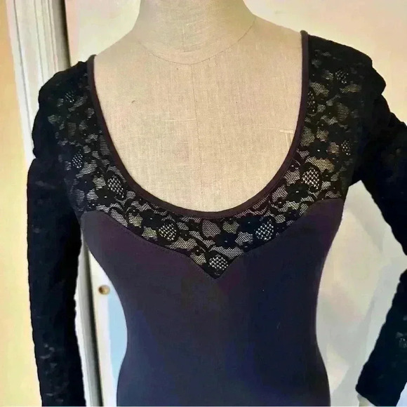 Free people intimately black lace fitted dress women XS - Picture 4 of 9